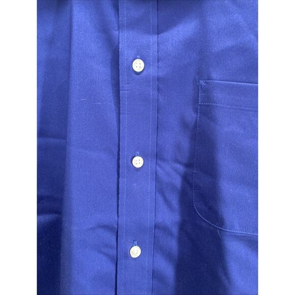 Chaps Wrinkle Free Stretch Blue Button Long Sleeve Shirt Men’s 15 32/33 42” - Picture 3 of 7